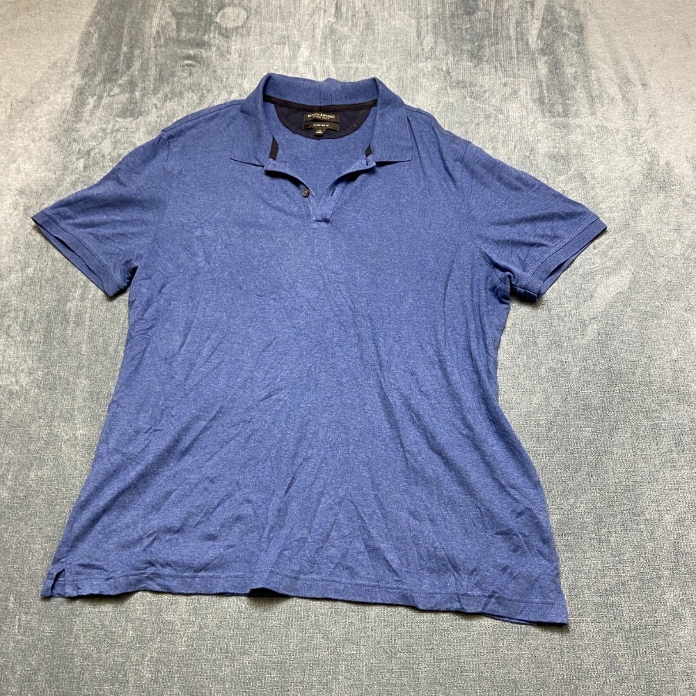 Banana Republic Luxury Touch Polo Shirt Mens XL Blue Standard Fit Golf Tennis